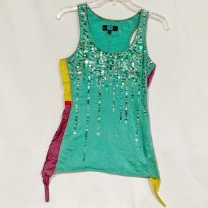 Multicolor Sequin Tank Top- Women’s Size Medium